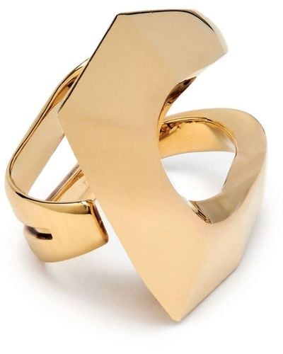 Alexander McQueen Modernist Double Ring - White