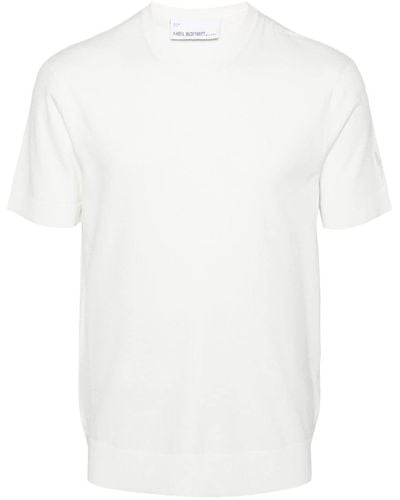 Neil Barrett Gestricktes T-Shirt - Weiß