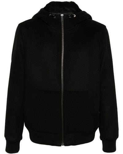 Yves Salomon Slouch-hood Wool-blend Jacket - Black