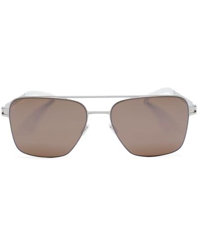 Mykita Pilot-frame Double-bridge Sunglasses - Metallic