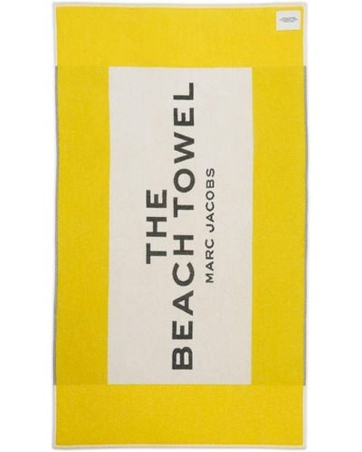 Marc Jacobs Logo-print Cotton Towel - Yellow