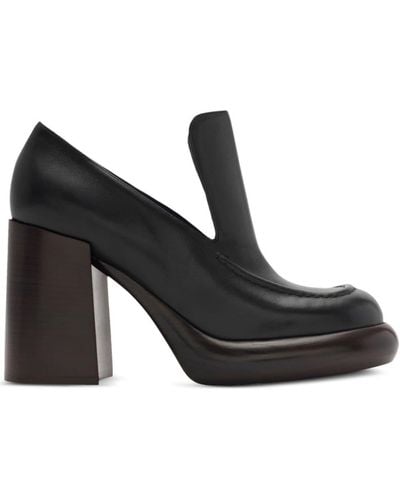 Burberry 120mm Leather Court Shoes - Black