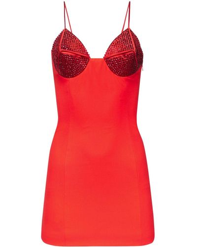 Area Mouwloze Mini-jurk - Rood