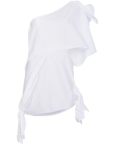 Ambush Asymmetric One Shoulder Dress - White