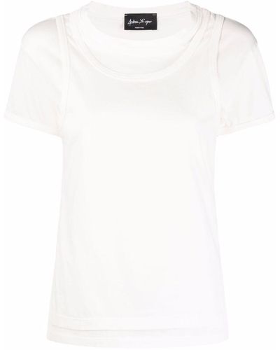 Andrea Ya'aqov T-shirt a strati - Bianco