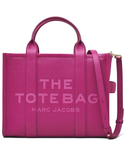 Marc Jacobs The Medium Leren Bucket-tas - Paars
