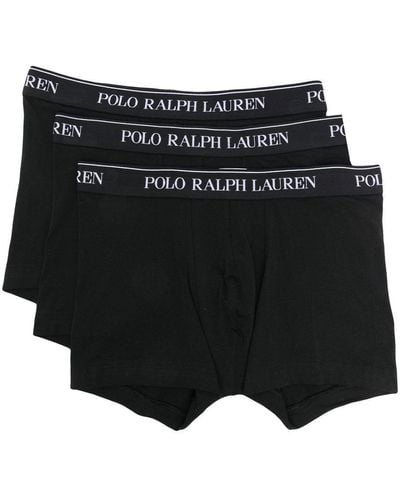 Polo Ralph Lauren Set aus drei Slips mit Logo-Bund - Schwarz