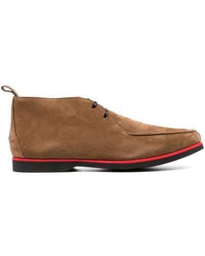 Kiton Suede Derby Shoes - Brown