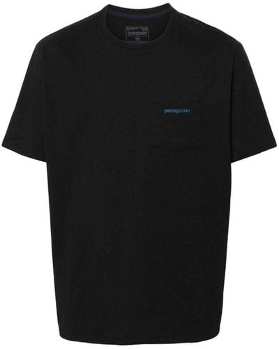 Patagonia Boardshort T-Shirt mit Logo-Print - Schwarz