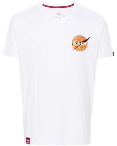 Alpha Industries X NASA Davinci cotton T-shirt - Blanc