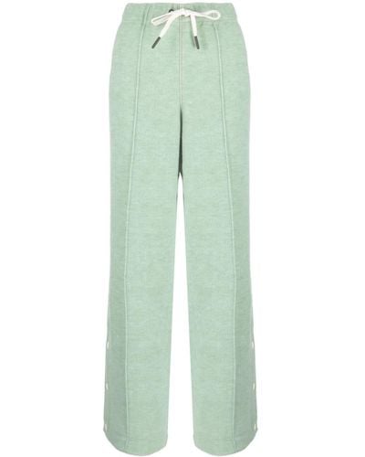 3 MONCLER GRENOBLE Pantalon en polaire à patch logo - Vert