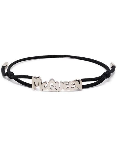 Alexander McQueen Armband mit Logo-Schild - Weiß