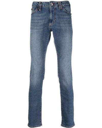 Philipp Plein Klassische Slim-Fit-Jeans - Blau