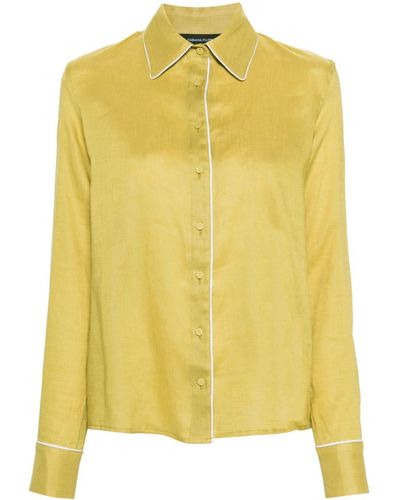 Fabiana Filippi Camisa con ribetes de costuras - Amarillo