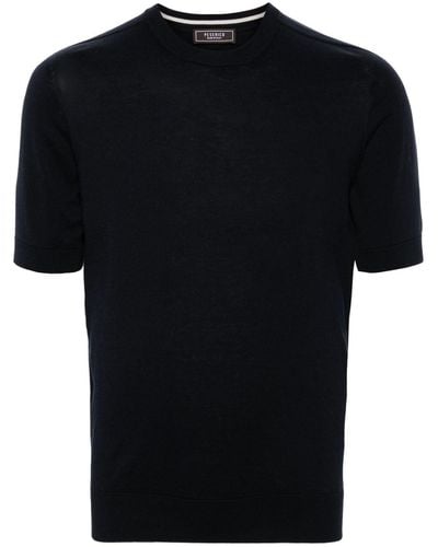 Peserico Fine-knit Short-sleeves Sweater - Black
