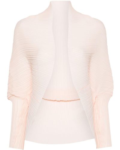 Max Mara Open-front Pleated Jacket - Pink