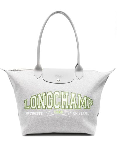 Longchamp Borsa a spalla Le Pliage grande - Bianco