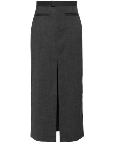 Filippa K Front-slit Tailored Maxi Skirt - Grey