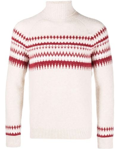 Eleventy Roll-neck Cashmere-blend Sweater - Pink