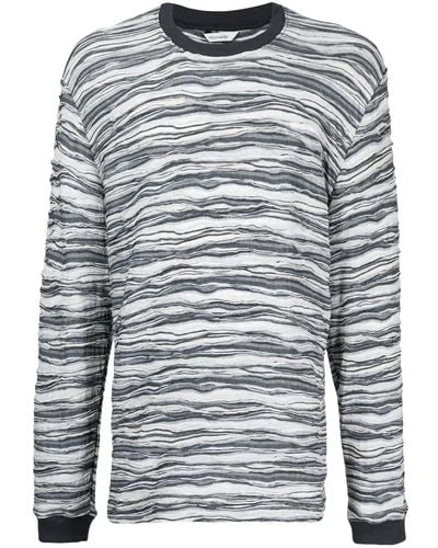 Holzweiler Graphic-print Long-sleeve T-shirt - Gray