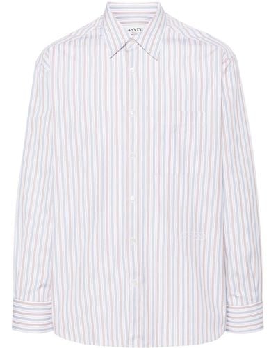 Lanvin Striped cotton shirt - Blanc