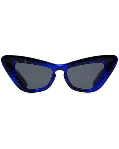 Burberry Rose-motif Cat-eye Sunglasses - Blue
