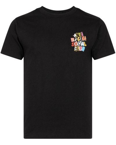 ANTI SOCIAL SOCIAL CLUB T-shirt Met Print - Zwart