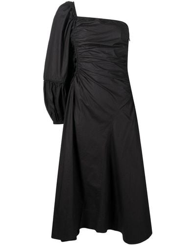 Ulla Johnson Fiorella One-shoulder Midi Dress - Black