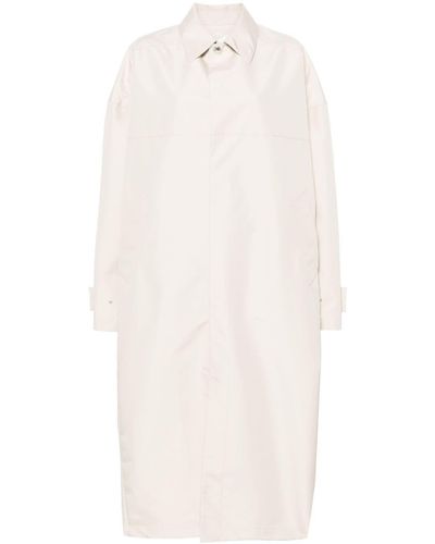 Khrisjoy Spread-collar Maxi Raincoat - White
