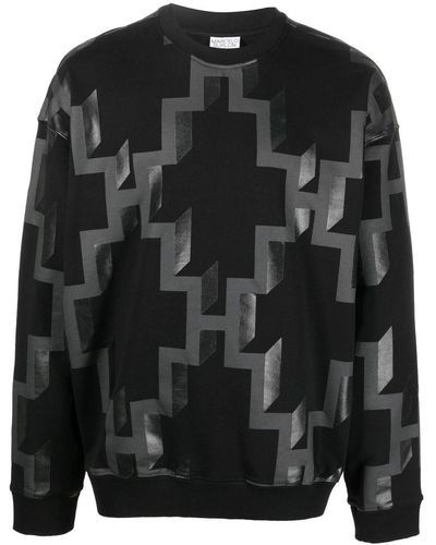 Marcelo Burlon Sweatshirt mit Logo-Print - Schwarz