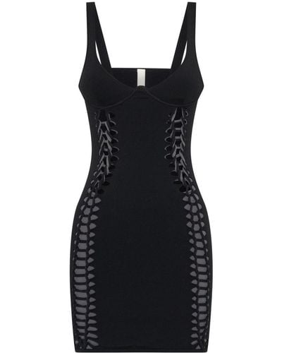 Dion Lee Braided Knitted Minidress - Black