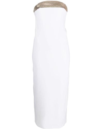 Genny Sequin-embellished Midi Dress - White
