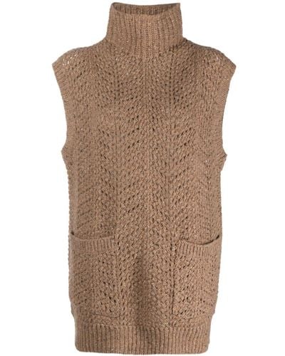 Polo Ralph Lauren Donegal Open-knit Vest - Brown