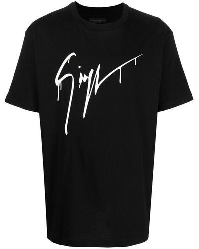 Giuseppe Zanotti Logo-print Cotton T-shirt - Black