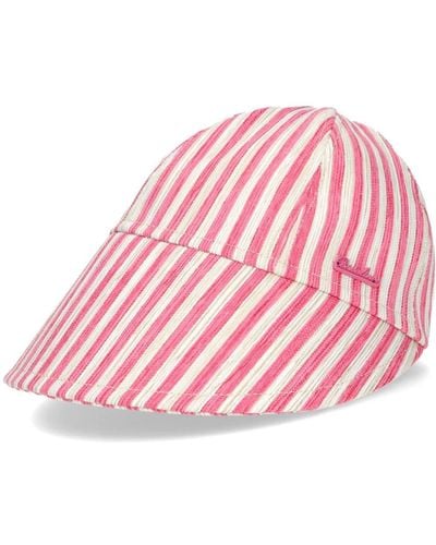 Borsalino Sun Sriped Baseball Cap - Pink