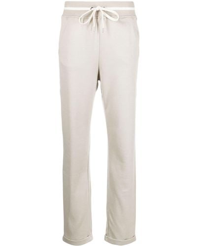 Eleventy Drawstring Cotton Track Trousers - Natural