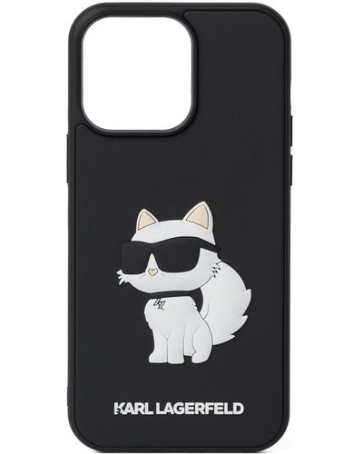 Karl Lagerfeld Choupette Iphone 14 Pro Max Case - Black