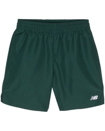 New Balance Shorts Essentials con ricamo - Verde