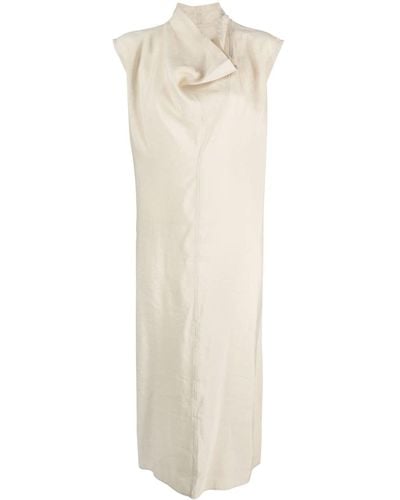 Totême Draped Sleeveless Midi Dress - White
