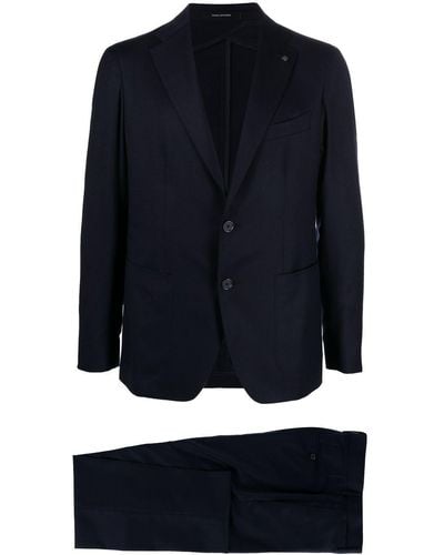 Tagliatore Two-piece Slim-cut Wool Suit - Blue