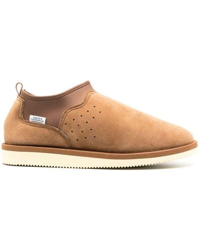 Suicoke Ron Slip-on Suede Shoes - Brown