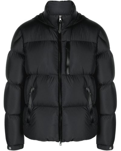Moncler Besbre Leather-trim Puffer Jacket - Black