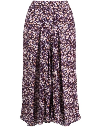Isabel Marant Eolia floral-print skirt - Viola