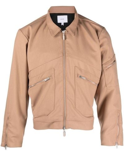 Rhude Sambac Zip-up Shirt Jacket - Natural
