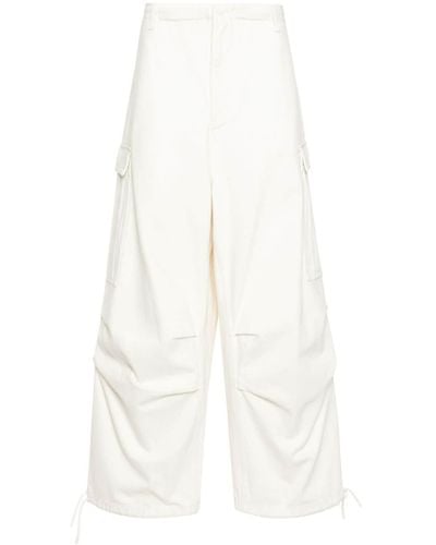 Emporio Armani Straight-leg Cargo Trousers - White