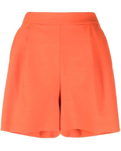 Fabiana Filippi High-waisted Pleated Shorts - Orange