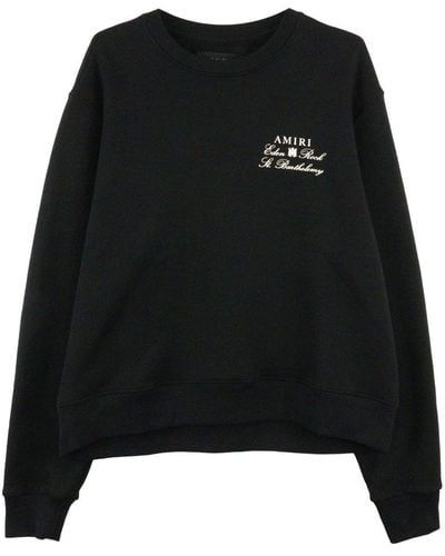 Amiri Logo-print Cotton Sweatshirt - Black