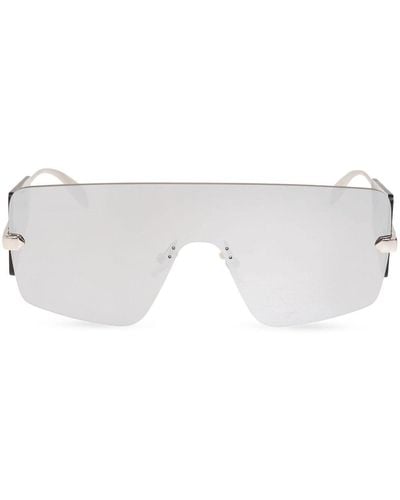 Alexander McQueen Mask Shield-frame Sunglasses - White