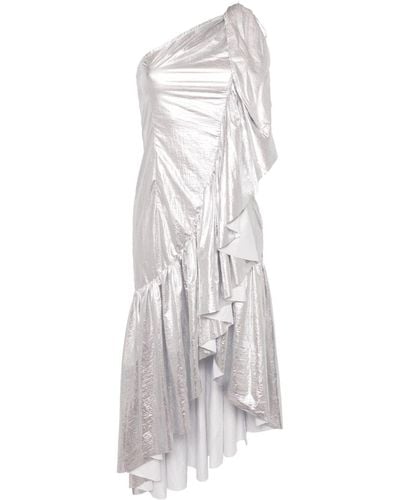 MM6 by Maison Martin Margiela Ruffled Off-shoulder Dress - White