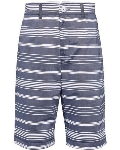 Private Stock The Reign Striped Cotton Shorts - Blue